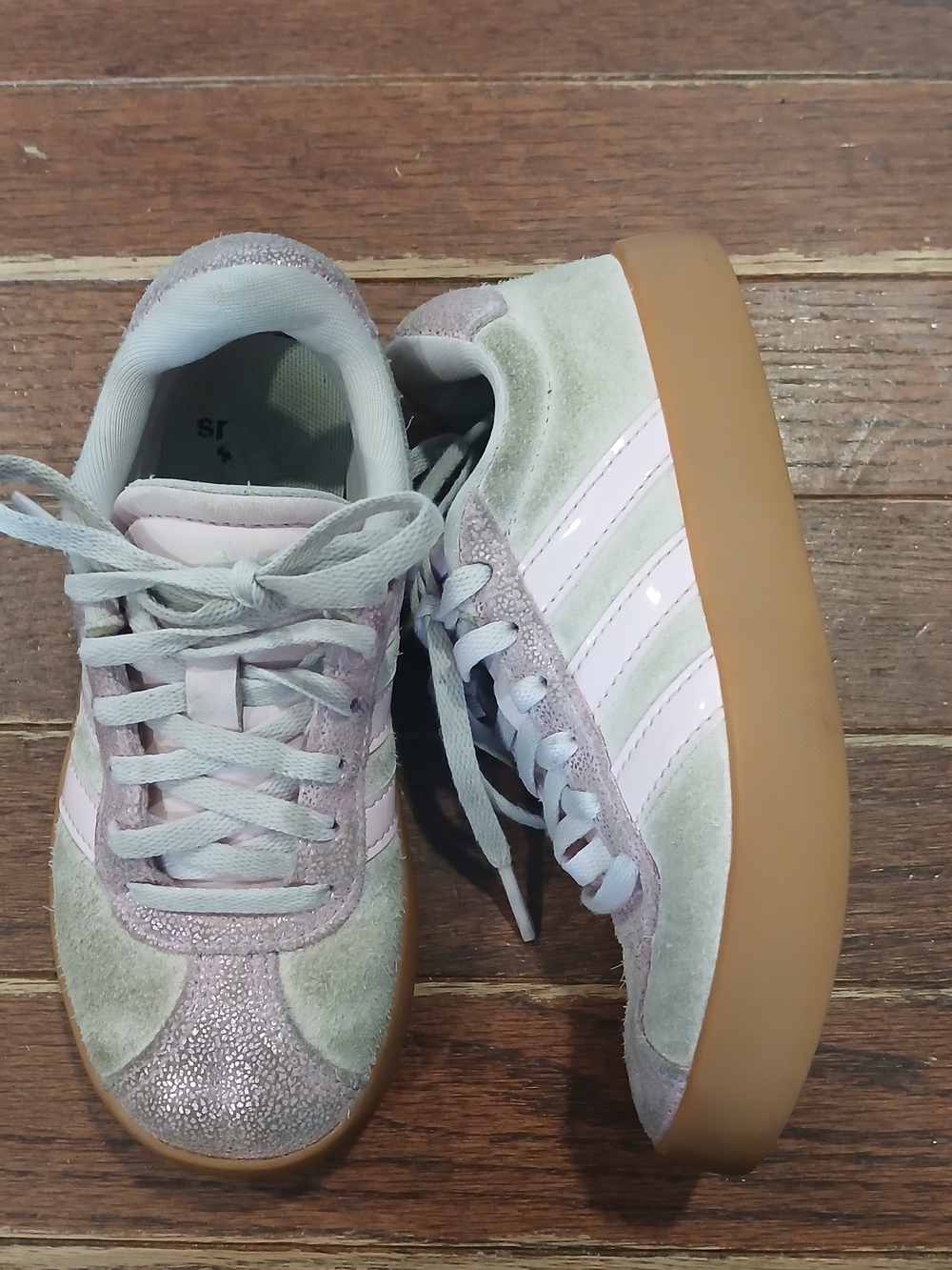 Adidas Samba Kids Sneakers Sz 11 Girls Pink Suede Back To School Casual